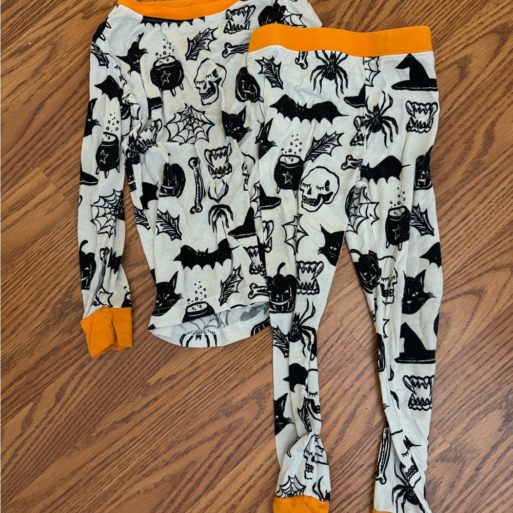 Little Sleepies Halloween Pajama Set - Black and Orange